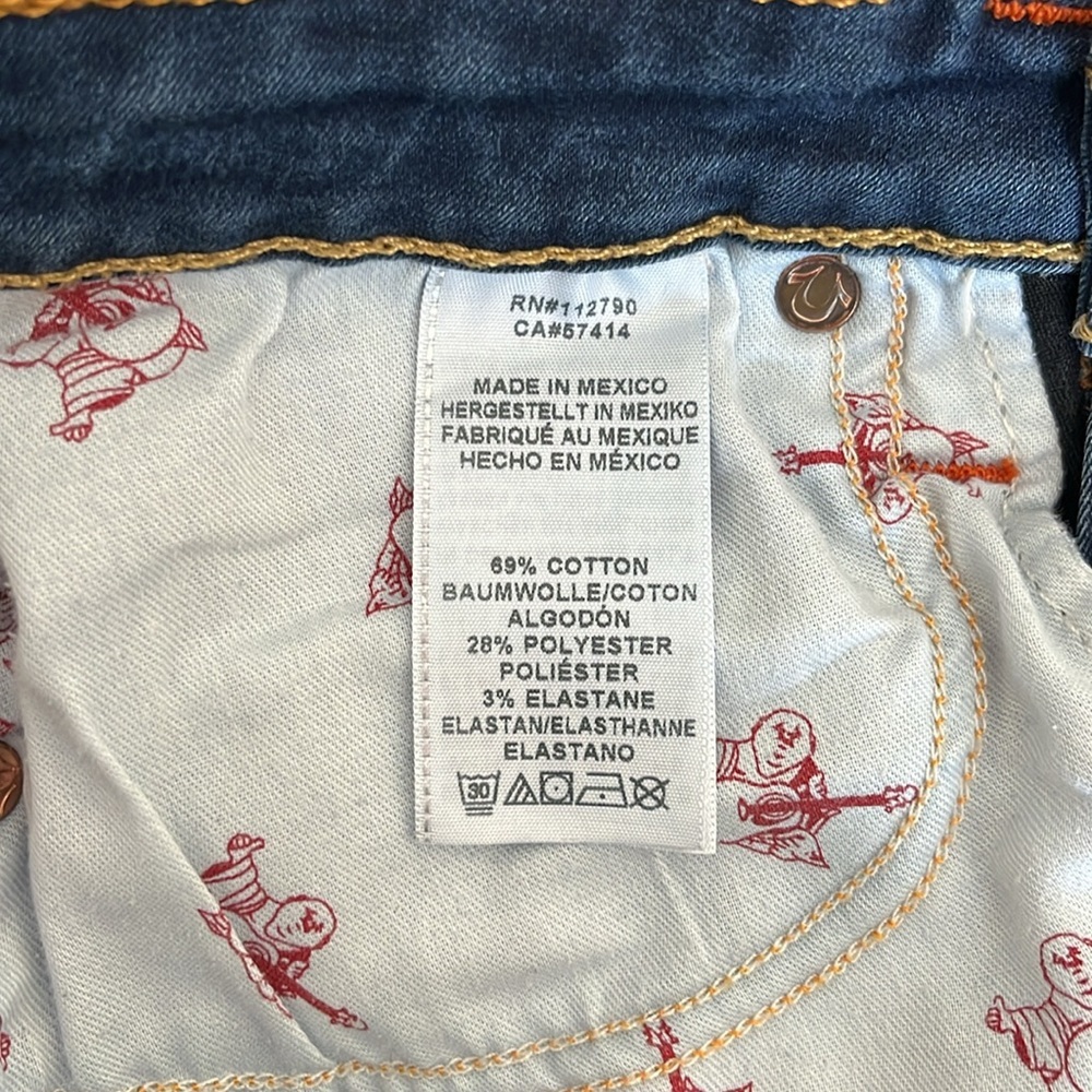 True Religion Jeanie Mid Raise Curvy Skinny Jean indigo Sz 29 - Picture 7 of 13